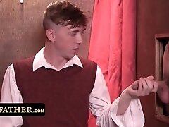 'YesFather - Cute Obedient Boy Gets His Sins Fucked Out Of His Tiny Body By His Muscular Bishop'
