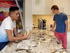 Petite Stepbrother Caught Watching, Joins In