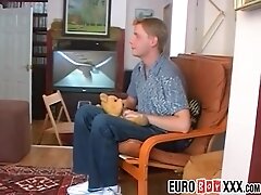 European Dude Showing Off His Hole And Jerking Off