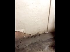 Hot Guy Masturbating in a dirty PUBLIC TOILET while on holiday in Germany