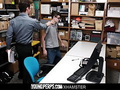 YoungPerps - Nerdy Twink Railed Out By A Security Guard