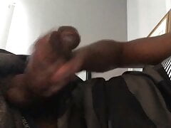 big black dick masturbating till he cum after gym