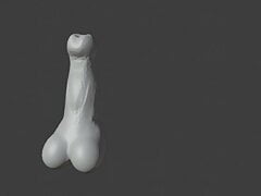 3d cock yes big and thick animation