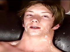 Twink Gets Gangbanged and Drenched in Cum