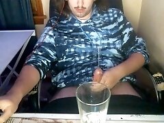 Gay cum, pissing and cumming, gay solo