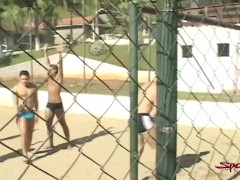 'Sparta - Hot Dudes Butt Fucking In Poolside Orgy!'