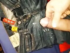 Cumming on jeans