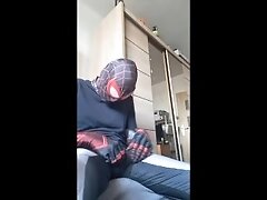 Spiderman enjoys masturbating after 4 days