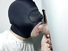 My male soccer player goes to the gloryhole before going to training,he needs to impregnate a throat