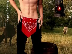 'OMG LEAKED TikTok 18 Year Old Cowboy Twink shows off his chaps, ass and dick in a country striptease'