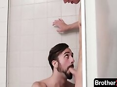 Innocent Boy Is Taking A Steamy Shower When His Older Step Brother Asks To Join Him 6 Min