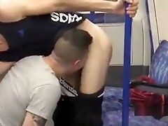 Train handjob, public gay anal, gay outdoor blowjob