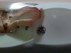 VR masturbating in the bath