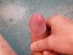 Cumshot in bathtub