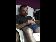Extended masturbation of a very hard cock to a big cumshot