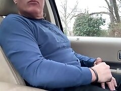 I part my car and jerk-off in public and cum. I talk a little bit. Full, unedited, new version.