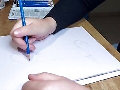 Aquarel dick - drawing by cinnamonbunny86 - i draw your dick