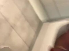 'Playing with a Guy in an Understall Restroom and eat my cum!'