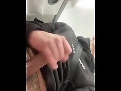 caught by crew wanking on airplane toilet
